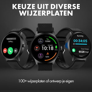 Denver smartwatch - Android iOS - Volledige Belfunctie - Amoled Display - Sporthorloge - Hartslagmeter - Saturatiemeter - Slaapmonitor - SWC387