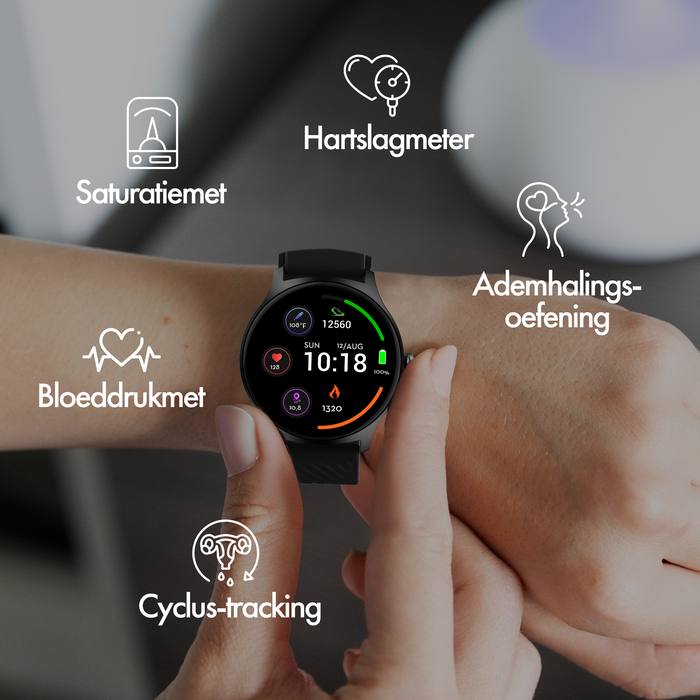 Denver smartwatch - Android iOS - Volledige Belfunctie - Amoled Display - Sporthorloge - Hartslagmeter - Saturatiemeter - Slaapmonitor - SWC387
