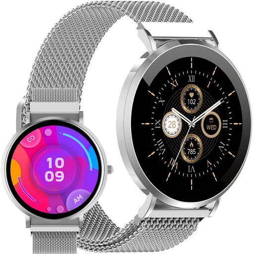 [Zilver] - Denver Smartwatch - Hartslagmeter - Saturatiemeter - 100 sportmodi - Milanese bandje - Android iOS - SWC394 - Denvershop