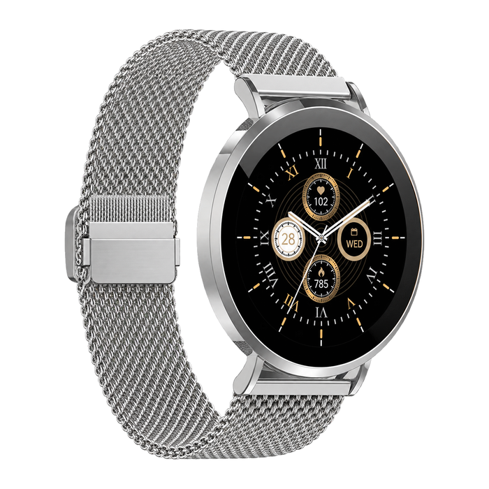 Denver Smartwatch - AMOLED - Hartslagmeter - Saturatiemeter - 100 sportmodi - Milanese bandje - Android iOS - SWC394