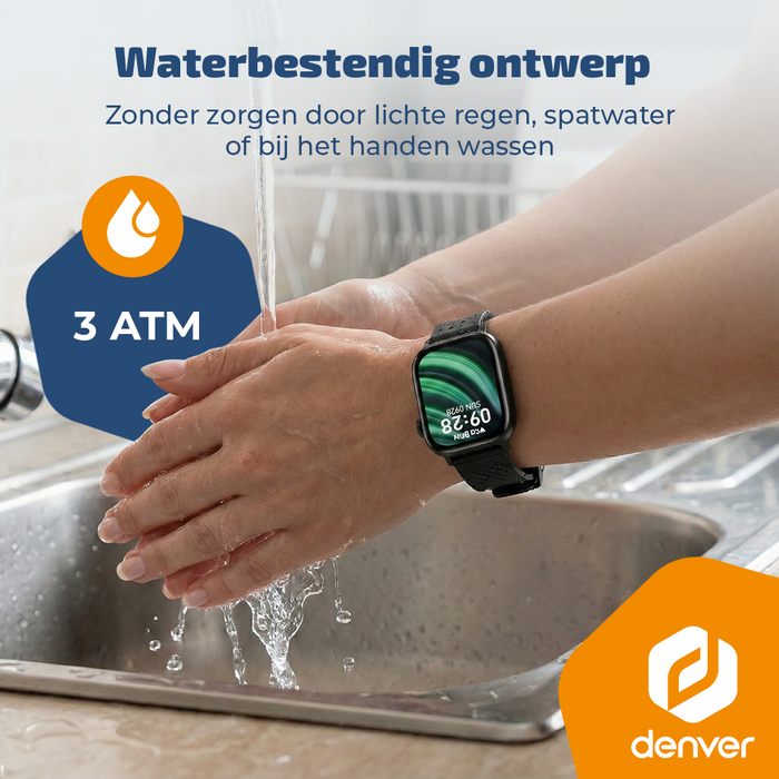 Denver Smartwatch - Hartslagmeter - 100 sportmodi - Saturatiemeter - Volledig Belfunctie - SWG159