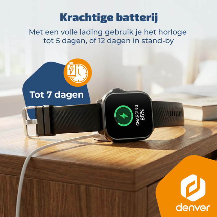Denver Smartwatch - Hartslagmeter - 100 sportmodi - Saturatiemeter - Volledig Belfunctie - SWG159