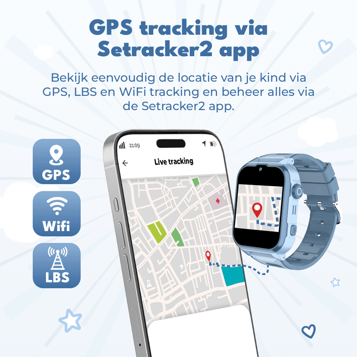 Denver Kindersmartwatch met GPS - Videobellen/SMS - SOS-knop - 4G - GPS Tracker - Simkaart - SWGL149