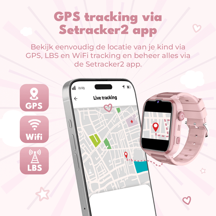 Denver Kindersmartwatch met GPS - Videobellen/SMS - SOS-knop - 4G - GPS Tracker - Simkaart - SWGL149