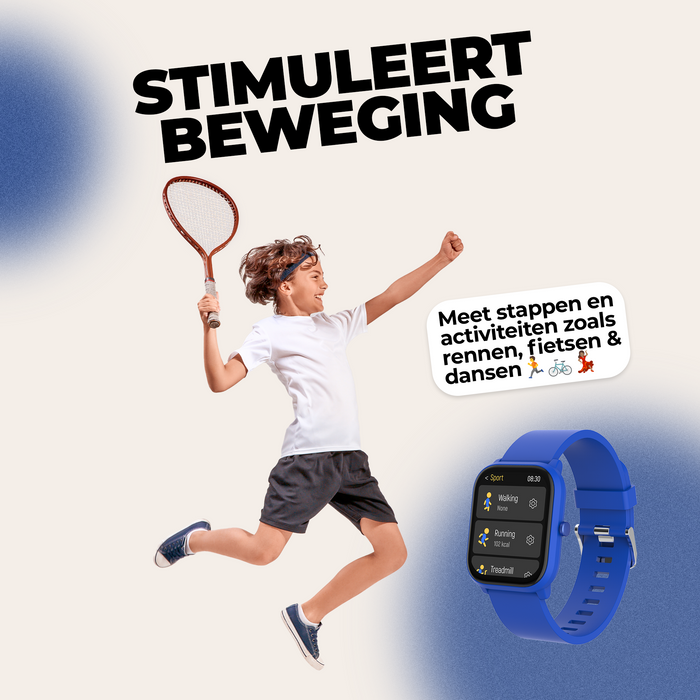 Denver Smartwatch Kinderen - Bellen/SMS/Whatsapp - Voor Android & iOS - Stappenteller - Slaapactiviteit - Hartslag, Bloeddrukmeter, Sportmodus - SWK120