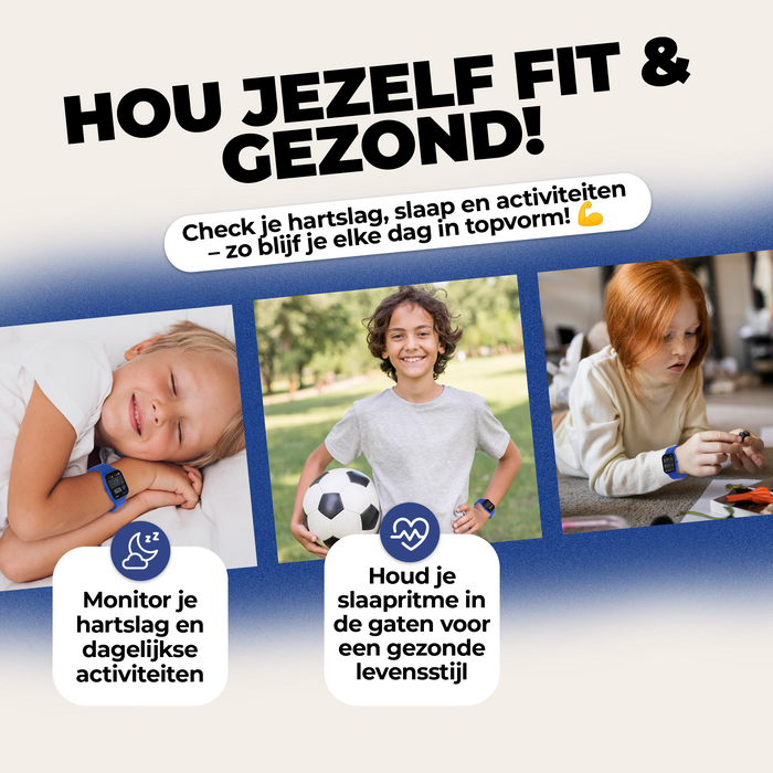 Denver Smartwatch Kinderen - Bellen/SMS/Whatsapp - Voor Android & iOS - Stappenteller - Slaapactiviteit - Hartslag, Bloeddrukmeter, Sportmodus - SWK120