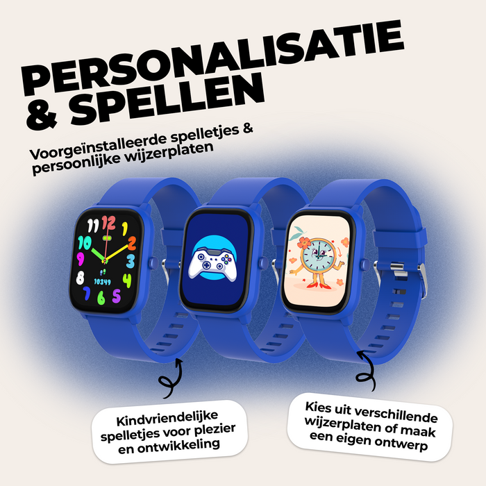 Denver Smartwatch Kinderen - Bellen/SMS/Whatsapp - Voor Android & iOS - Stappenteller - Slaapactiviteit - Hartslag, Bloeddrukmeter, Sportmodus - SWK120