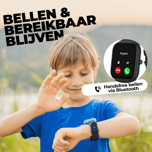 [Zwart] - Denver Smartwatch Kinderen - Bellen/SMS/Whatsapp - Android & iOS - Stappenteller - Slaapactiviteit - Hartslag, Sportmodus - SWK120 - Denvershop