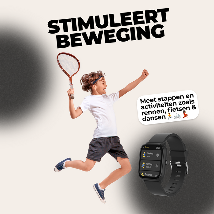 Denver Smartwatch Kinderen - Bellen/SMS/Whatsapp - Voor Android & iOS - Stappenteller - Slaapactiviteit - Hartslag, Bloeddrukmeter, Sportmodus - SWK120