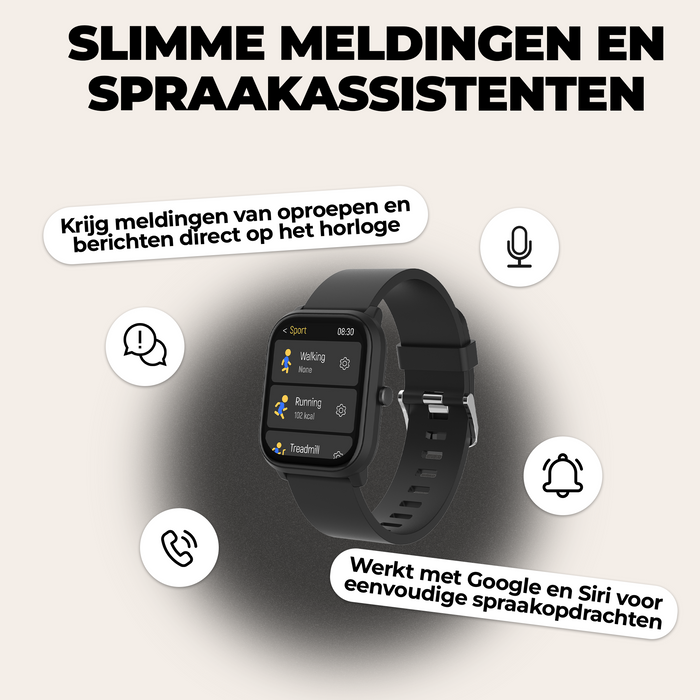 Denver Smartwatch Kinderen - Bellen/SMS/Whatsapp - Voor Android & iOS - Stappenteller - Slaapactiviteit - Hartslag, Bloeddrukmeter, Sportmodus - SWK120