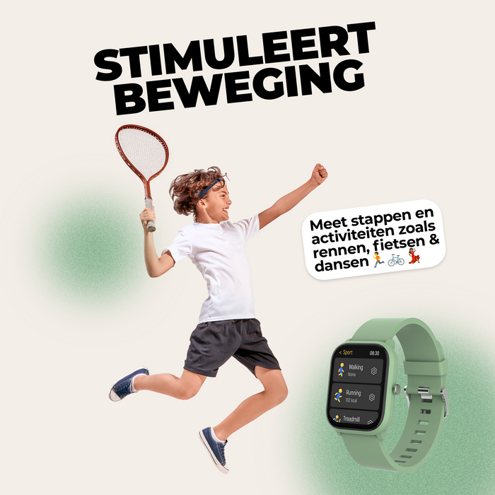 Denver Smartwatch Kinderen - Bellen/SMS/Whatsapp - Voor Android & iOS - Stappenteller - Slaapactiviteit - Hartslag, Bloeddrukmeter, Sportmodus - SWK120