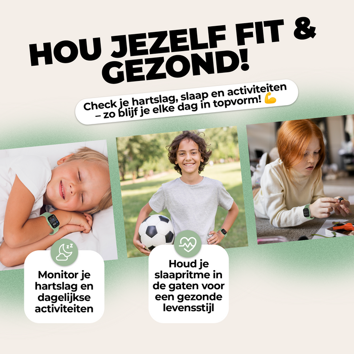 Denver Smartwatch Kinderen - Bellen/SMS/Whatsapp - Voor Android & iOS - Stappenteller - Slaapactiviteit - Hartslag, Bloeddrukmeter, Sportmodus - SWK120