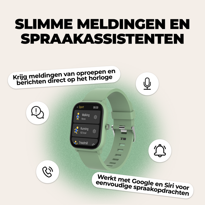 Denver Smartwatch Kinderen - Bellen/SMS/Whatsapp - Voor Android & iOS - Stappenteller - Slaapactiviteit - Hartslag, Bloeddrukmeter, Sportmodus - SWK120