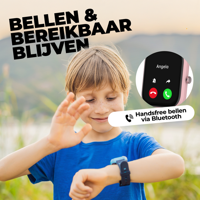 Denver Smartwatch Kinderen - Bellen/SMS/Whatsapp - Voor Android & iOS - Stappenteller - Slaapactiviteit - Hartslag, Bloeddrukmeter, Sportmodus - SWK120