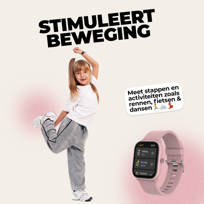 Denver Smartwatch Kinderen - Bellen/SMS/Whatsapp - Voor Android & iOS - Stappenteller - Slaapactiviteit - Hartslag, Bloeddrukmeter, Sportmodus - SWK120