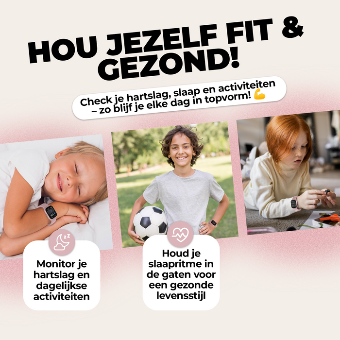 Denver Smartwatch Kinderen - Bellen/SMS/Whatsapp - Voor Android & iOS - Stappenteller - Slaapactiviteit - Hartslag, Bloeddrukmeter, Sportmodus - SWK120