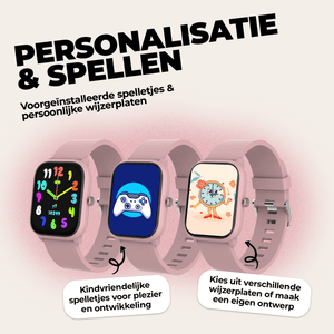 Denver Smartwatch Kinderen - Bellen/SMS/Whatsapp - Android & iOS - Stappenteller - Slaapactiviteit - Hartslag, Sportmodus - SWK120