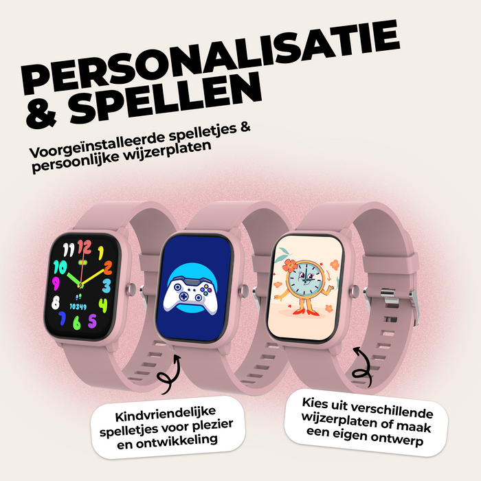 Denver Smartwatch Kinderen - Bellen/SMS/Whatsapp - Voor Android & iOS - Stappenteller - Slaapactiviteit - Hartslag, Bloeddrukmeter, Sportmodus - SWK120