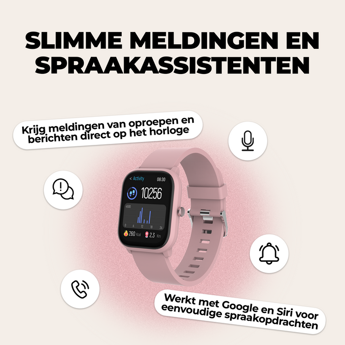 Denver Smartwatch Kinderen - Bellen/SMS/Whatsapp - Voor Android & iOS - Stappenteller - Slaapactiviteit - Hartslag, Bloeddrukmeter, Sportmodus - SWK120