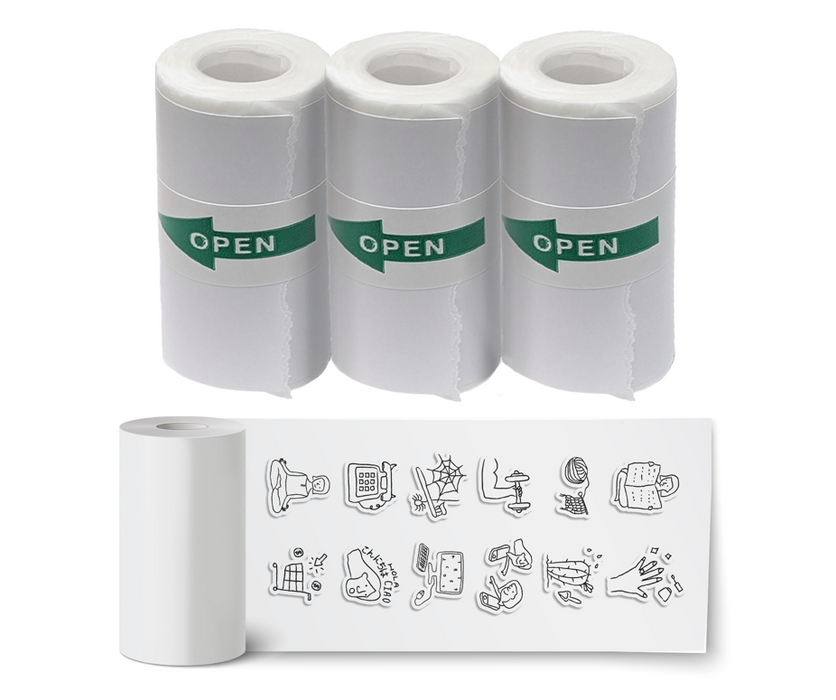 Denver Multipack Papierrollen en Stickerrollen voor kindercamera met printer en pocketprinter (22 rolletjes) - Denvershop