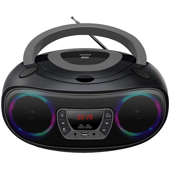 Denver Draagbare Radio CD Speler Kinderen - Bluetooth - Lichteffecten - Boombox - AUX - FM - TCL212BT