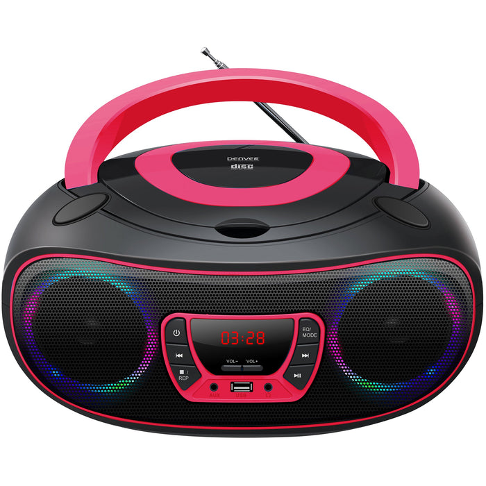 Denver Draagbare Radio CD Speler Kinderen - Bluetooth - Lichteffecten - Boombox - AUX - FM - TCL212BT