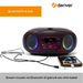 Denver Draagbare Radio CD Speler Kinderen - Bluetooth - Lichteffecten - Boombox - AUX - FM - TCL212BT