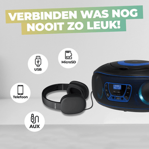 Denver kinderboombox · DAB+, cd-speler en lichteffecten