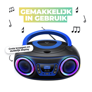 Denver kinderboombox · DAB+, cd-speler en lichteffecten