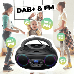 Denver kinderboombox · DAB+, cd-speler en lichteffecten