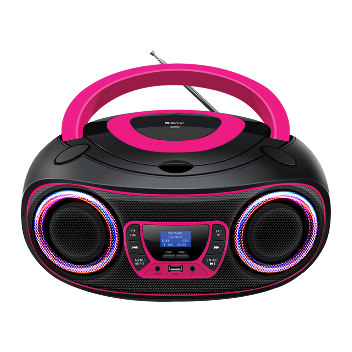 Denver kinderradio met DAB+ en cd-speler · lichteffecten · TDB212