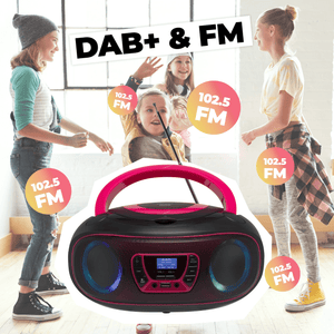 Denver kinderboombox · DAB+, cd-speler en lichteffecten