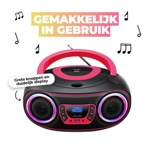 Denver kinderboombox · DAB+, cd-speler en lichteffecten