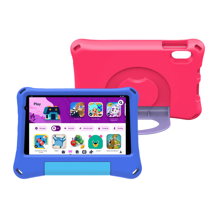 Denver TIO80115K kindertablet van 8 inch met blauwe en roze beschermhoes