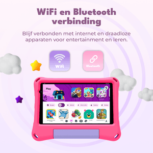 Denver Kindertablet - Android 16GMS – Ouderlijk Toezicht - 4GB RAM - 64GB - 8 Inch - Incl. Blauwe en Roze Hoes - TIO80115KBUP