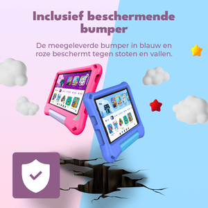 Denver Kindertablet - Android 16GMS – Ouderlijk Toezicht - 4GB RAM - 64GB - 8 Inch - Incl. Blauwe en Roze Hoes - TIO80115KBUP