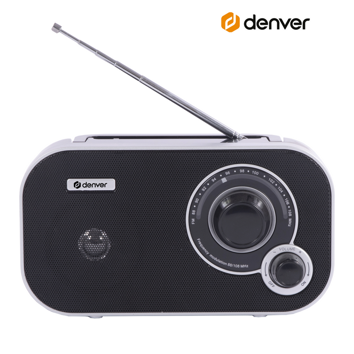 Denver FM Radio Retro - Noodradio / Noodpakket - Werkt op batterij of netstroom - Keukenradio - Draagbare Radio - TR51