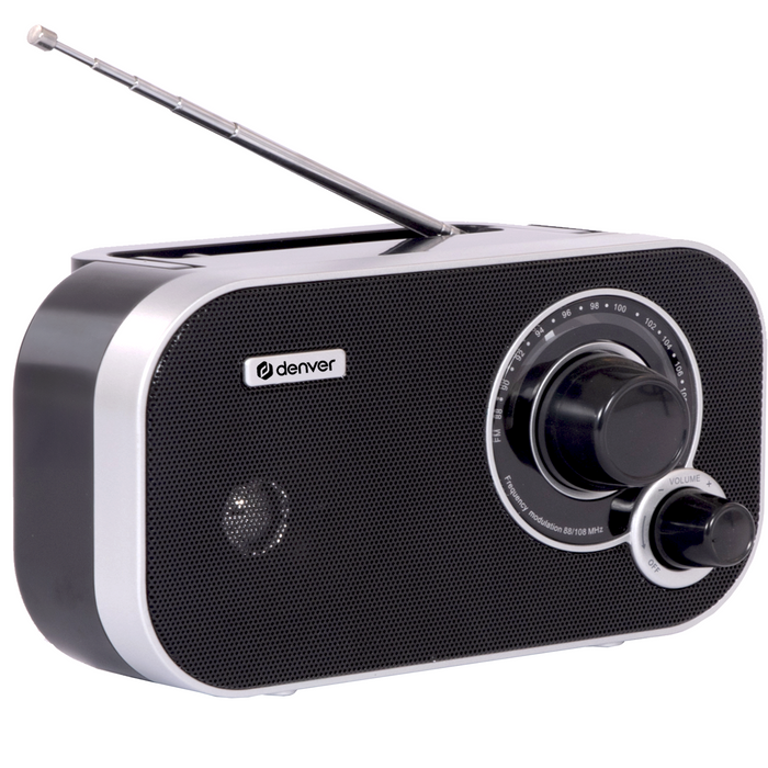 Denver FM Radio Retro - Noodradio / Noodpakket - Werkt op batterij of netstroom - Keukenradio - Draagbare Radio - TR51