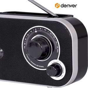 Denver FM Radio Retro - Noodradio / Noodpakket - Werkt op batterij of netstroom - Keukenradio - Draagbare Radio - TR51