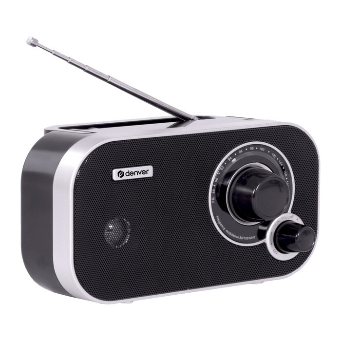 Denver FM radio compact · batterij of netstroom · TR51