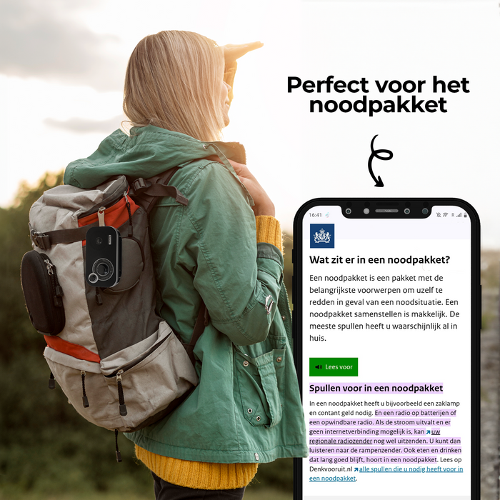 Denver Noodpakket - Communicatie - Noodradio - Powerbank - Hoofdlamp - 10x AA-batterijen - NDCMPKT25