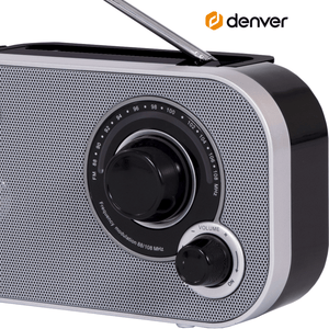 Denver FM Radio Retro - Noodradio / Noodpakket - Werkt op batterij of netstroom - Keukenradio - Draagbare Radio - TR51