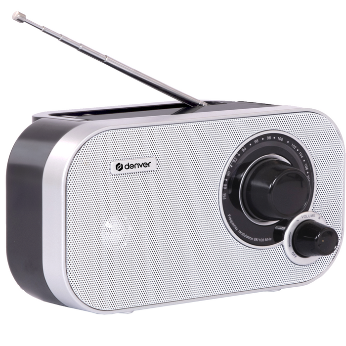 Denver FM Radio Retro - Noodradio / Noodpakket - Werkt op batterij of netstroom - Keukenradio - Draagbare Radio - TR51
