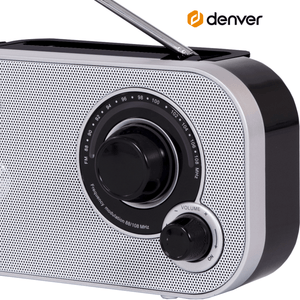 Denver FM Radio Retro - Noodradio / Noodpakket - Werkt op batterij of netstroom - Keukenradio - Draagbare Radio - TR51