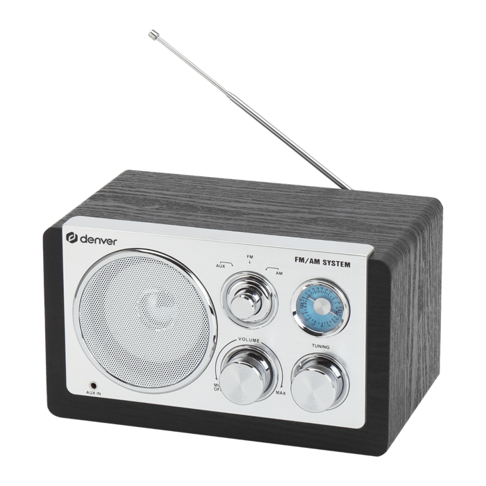 Denver FM radio retro · AM, batterij of netstroom · TR63
