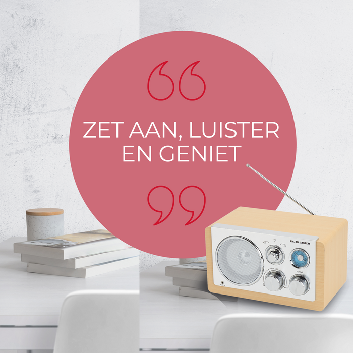 Denver Draagbare FM Radio - Retro - Werkt op batterijen of netstroom - Keukenradio - AM - FM