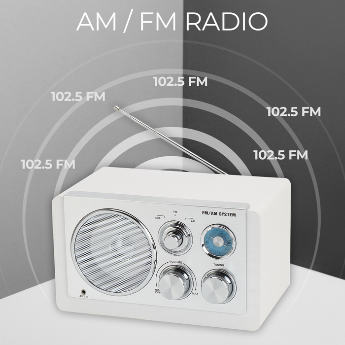 Denver Draagbare FM Radio - Retro - Werkt op batterijen of netstroom - Keukenradio - AM - FM