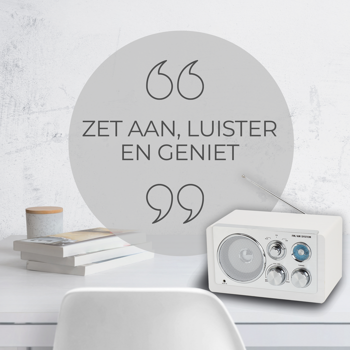 Denver Draagbare FM Radio - Retro - Werkt op batterijen of netstroom - Keukenradio - AM - FM