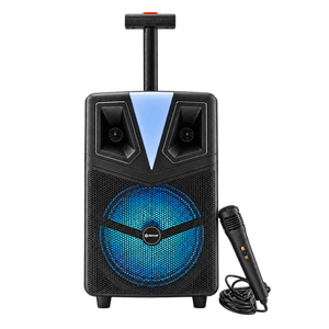 Denver Bluetooth Partyspeaker - Karaokemicrofoon - LED Discolamp - Trolley - TSP307 - Denvershop