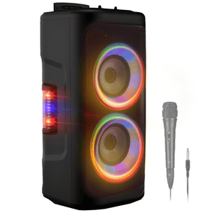 Denver Bluetooth Speaker Party Box - Discolichten - Partybox - Incl. Microfoon - Micro SD / USB / AUX - TSP353 - Denvershop